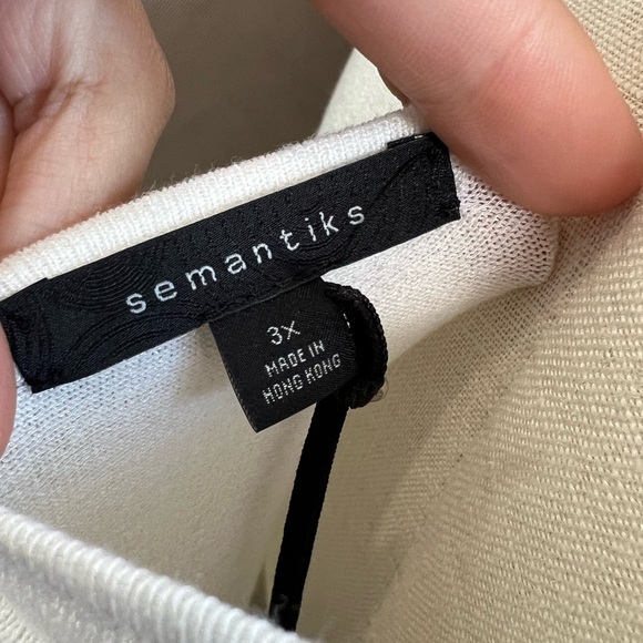 NWT Semantiks Cream White top - Picture 4 of 6